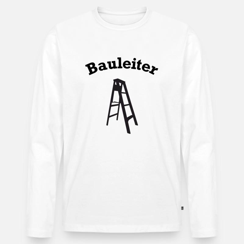 Bauleiter Baustellenleiter - Männer Premium Bio Langarmshirt - Weiß