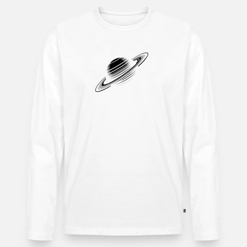 Astronomy - Männer Premium Bio Langarmshirt - Weiß