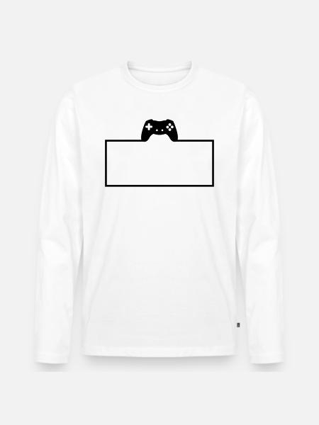 game - Männer Premium Bio Langarmshirt - Weiß