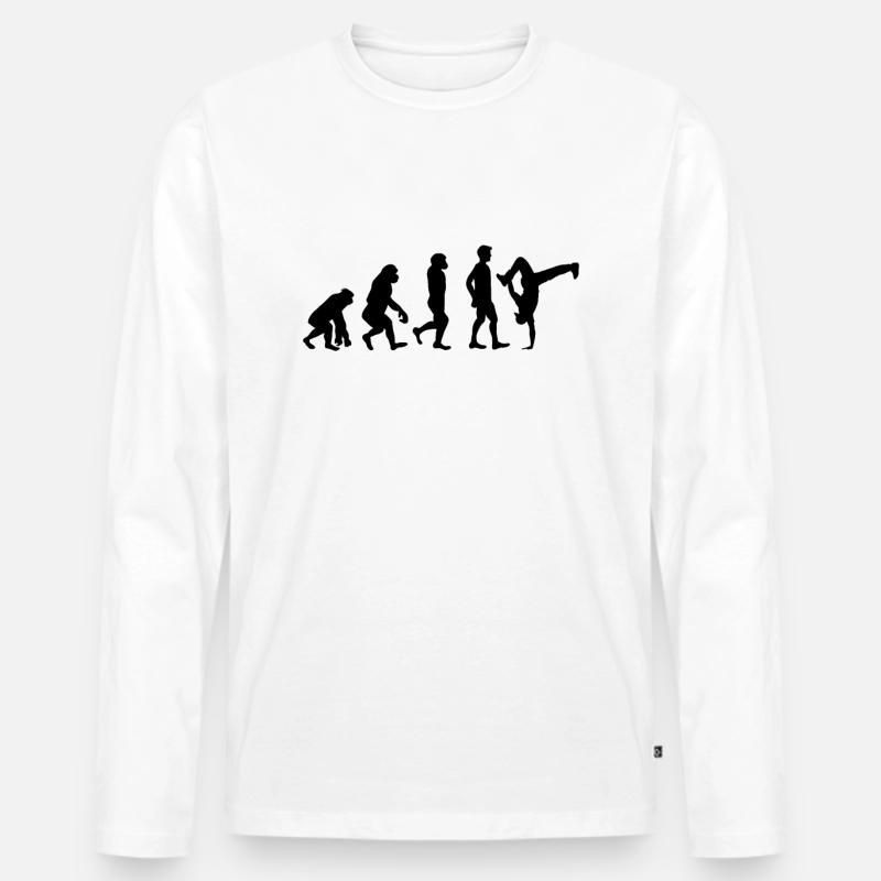 Breakdancer Tänzer - Männer Premium Bio Langarmshirt - Weiß