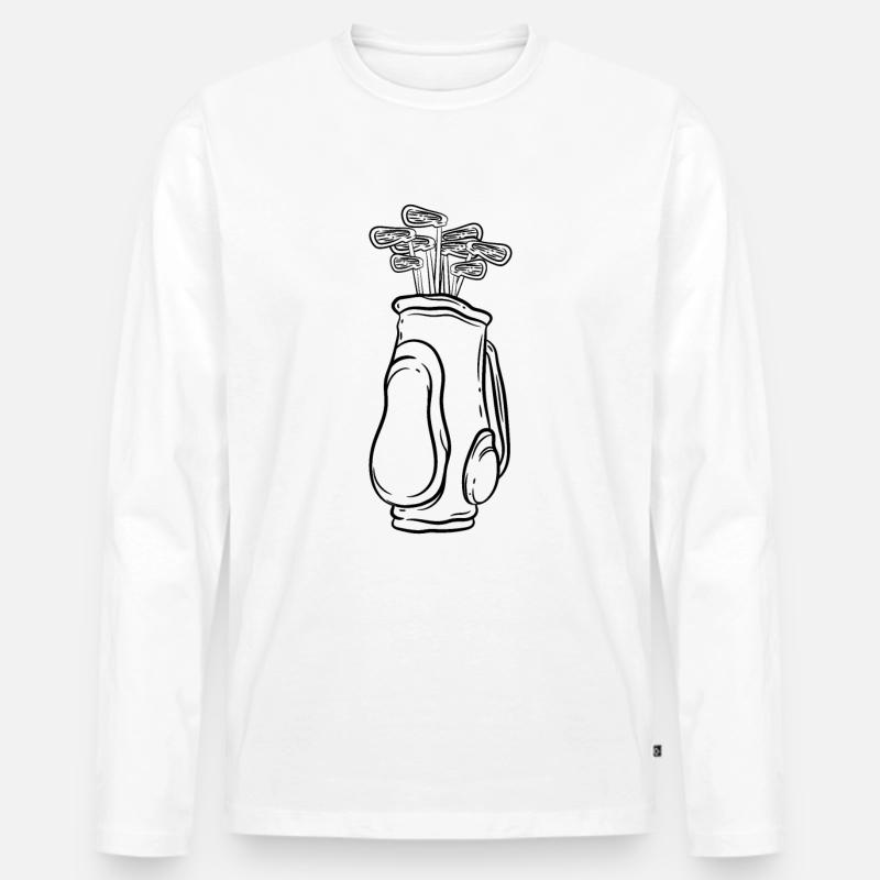 Golfer Golf - Männer Premium Bio Langarmshirt - Weiß