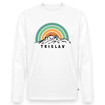 Triglav Hiking Slovenia Kranjska Gora Souvenir - Men's Premium Organic Long Sleeve Shirt - white - Front - Nico (187cm)