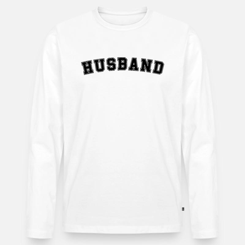 Ehemann - Männer Premium Bio Langarmshirt - Weiß