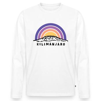 Kilimanjaro Kilimanjaro Kenya Tanzania Souvenir - Men's Premium Organic Long Sleeve Shirt - white - Front - Nico (187cm)