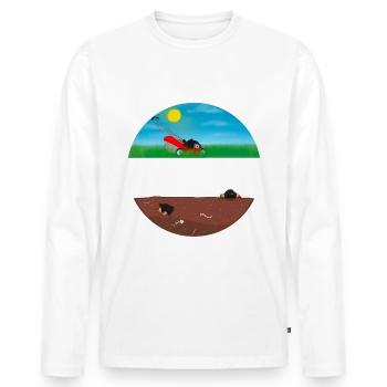 Gärtner Rasenmäher lustiger Spruch Männer Geschenk - Männer Premium Bio Langarmshirt - Weiß - Vorne - Nico (187cm)