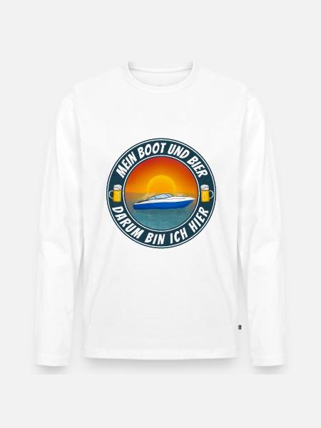 Boot und Bier - Männer Premium Bio Langarmshirt - 