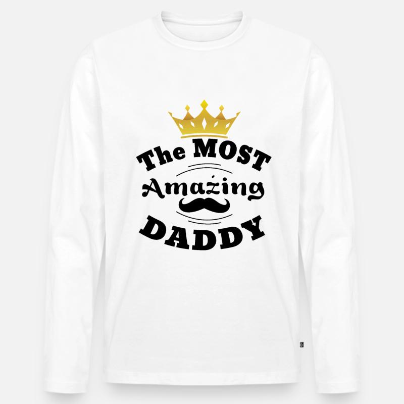 Der Erstaunlichste - Männer Premium Bio Langarmshirt - Weiß