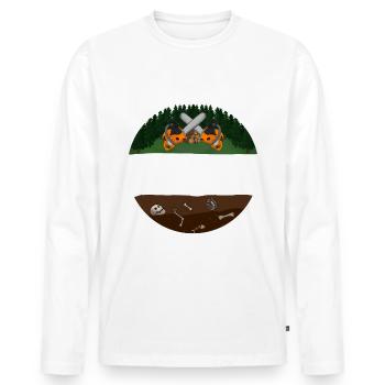 Holzfäller - Männer Premium Bio Langarmshirt - Weiß - Vorne - Nico (187cm)