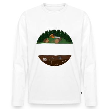 Holzfäller - Männer Premium Bio Langarmshirt - Weiß - Vorne - Nico (187cm)