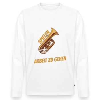 Tubist Geboren Tuba zu spielen - Männer Premium Bio Langarmshirt - Weiß - Vorne - Nico (187cm)