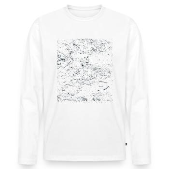 Norddeutschland Moin Moin Du Spacken - Männer Premium Bio Langarmshirt - Weiß - Vorne - Nico (187cm)