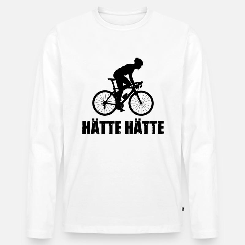 Hatte Hatte 2 - - Männer Premium Bio Langarmshirt - Weiß
