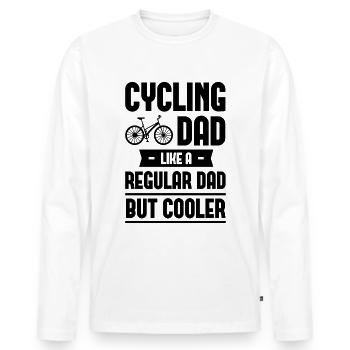 Radfahren Vater wie ein normaler Vater, aber kühle - Männer Premium Bio Langarmshirt - Weiß - Vorne - Nico (187cm)