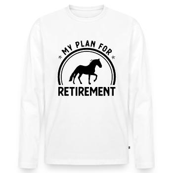 My Plan for Retirement - - Men's Premium Organic Long Sleeve Shirt - white - Front - Nico (187cm)