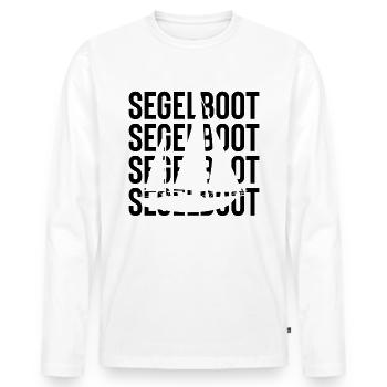 Segelboot - - Männer Premium Bio Langarmshirt - Weiß - Vorne - Nico (187cm)