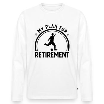 Mon plan de retraite 1 - - T-shirt manches longues Premium bio Homme - blanc - Devant - Nico (187cm)