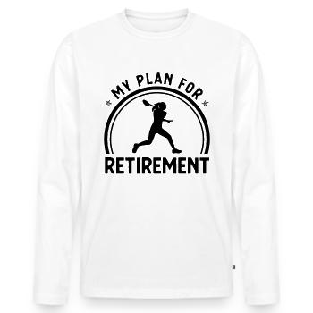 Mon plan de retraite 1 - - T-shirt manches longues Premium bio Homme - blanc - Devant - Nico (187cm)
