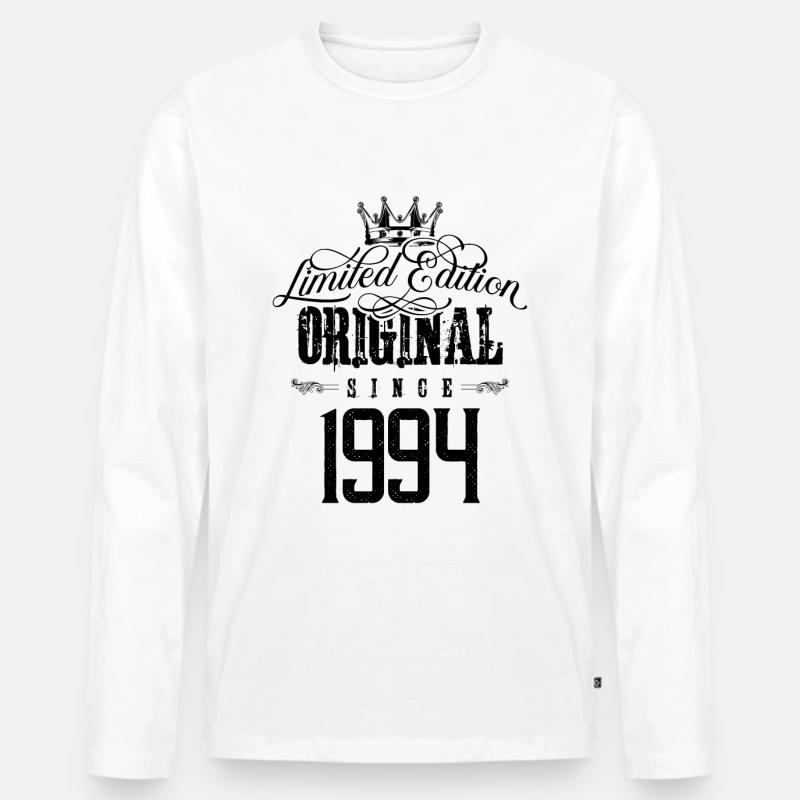 1994 limited edition - Männer Premium Bio Langarmshirt - Weiß