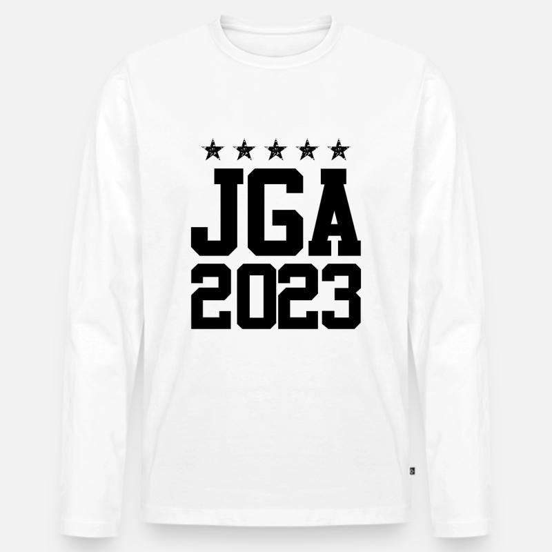Jga 2023 Junggesellenabschied - Männer Premium Bio Langarmshirt - Weiß