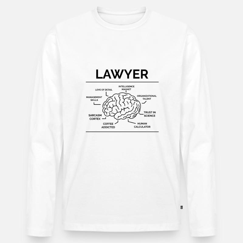 Anwalt - Männer Premium Bio Langarmshirt - Weiß