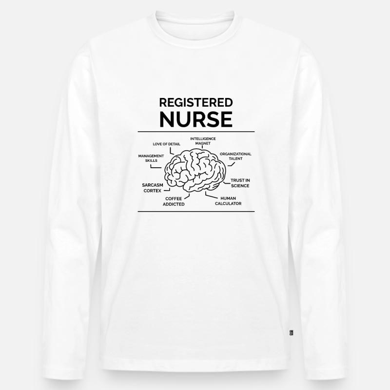 Registrierte Krankenschwester - Männer Premium Bio Langarmshirt - Weiß