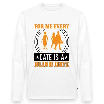 Blindness consciousness Blind by law - Men's Premium Organic Long Sleeve Shirt - white - Front - Nico (187cm)
