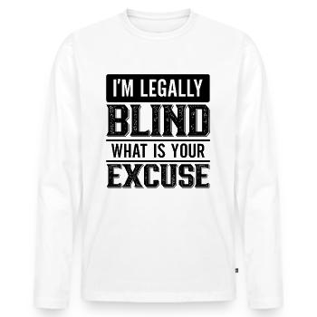 Blindness consciousness Blind by law - Men's Premium Organic Long Sleeve Shirt - white - Front - Nico (187cm)