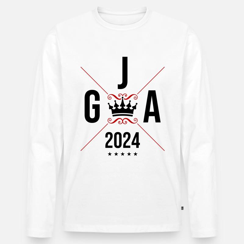 Jga 2024 Junggesellenabschied - Männer Premium Bio Langarmshirt - Weiß