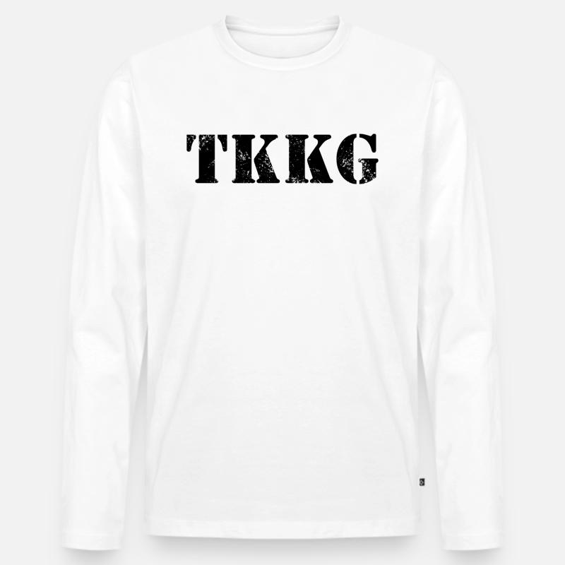 TKKG Logo In Schwarz - Männer Premium Bio Langarmshirt - Weiß