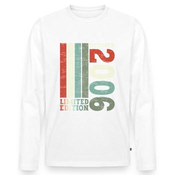 October Vintage 2006 16th Birthday Gift Cool - Men's Premium Organic Long Sleeve Shirt - white - Front - Nico (187cm)