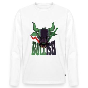 Bullish - T-shirt manches longues Premium bio Homme - blanc - Devant - Nico (187cm)