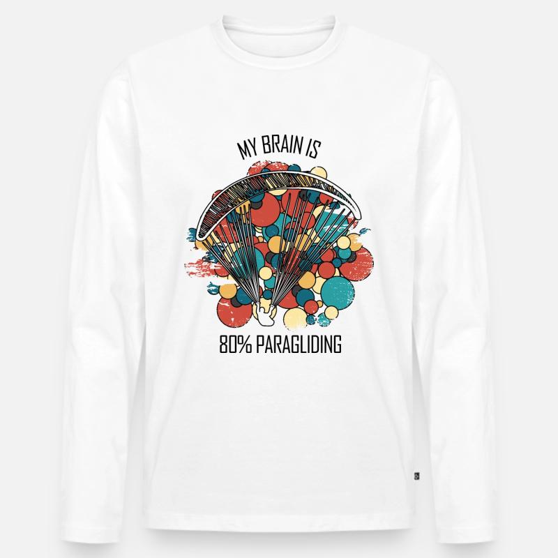Paragliding Gleitschirm Paragleiter Paraglider - Männer Premium Bio Langarmshirt - Weiß