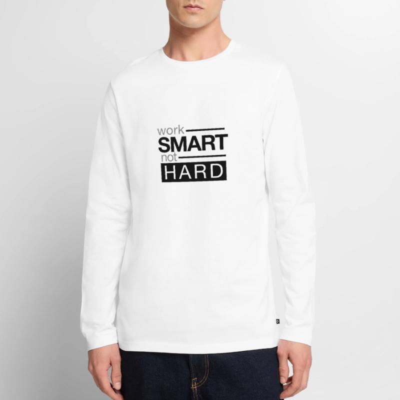 Work hard work, work smart Men's Premium Organic Long Sleeve Shirt