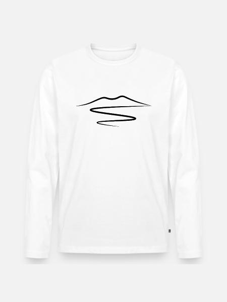 Mount Vesuvius - Men's Premium Organic Long Sleeve Shirt - white