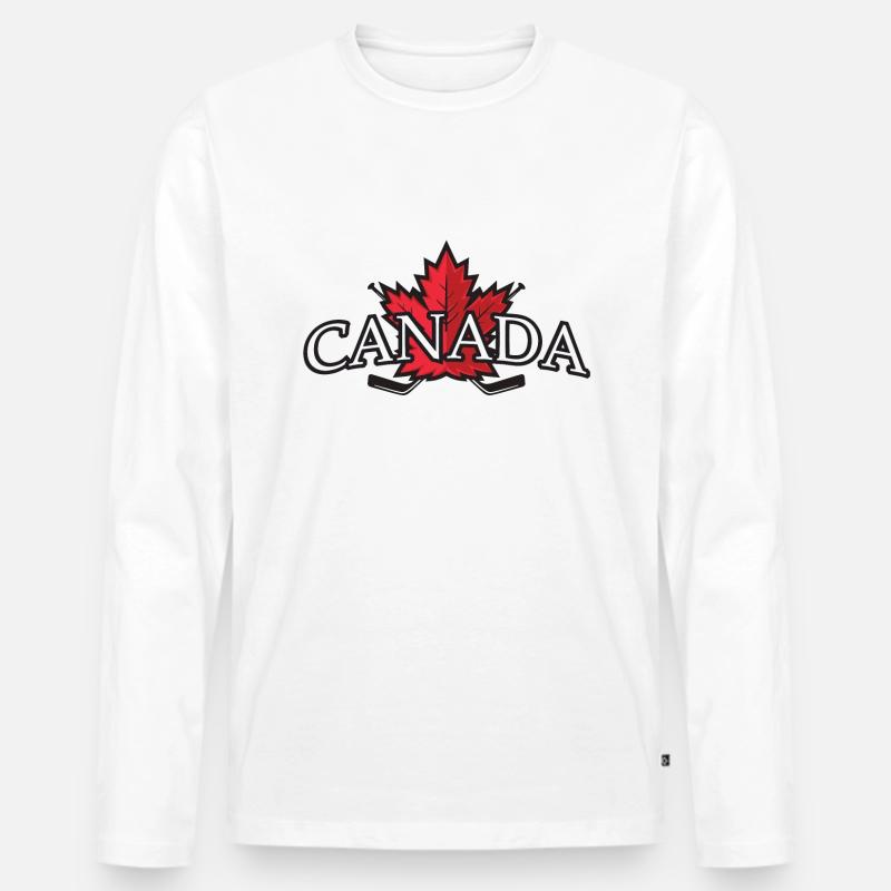 Canada - Kanada - Männer Premium Bio Langarmshirt - Weiß