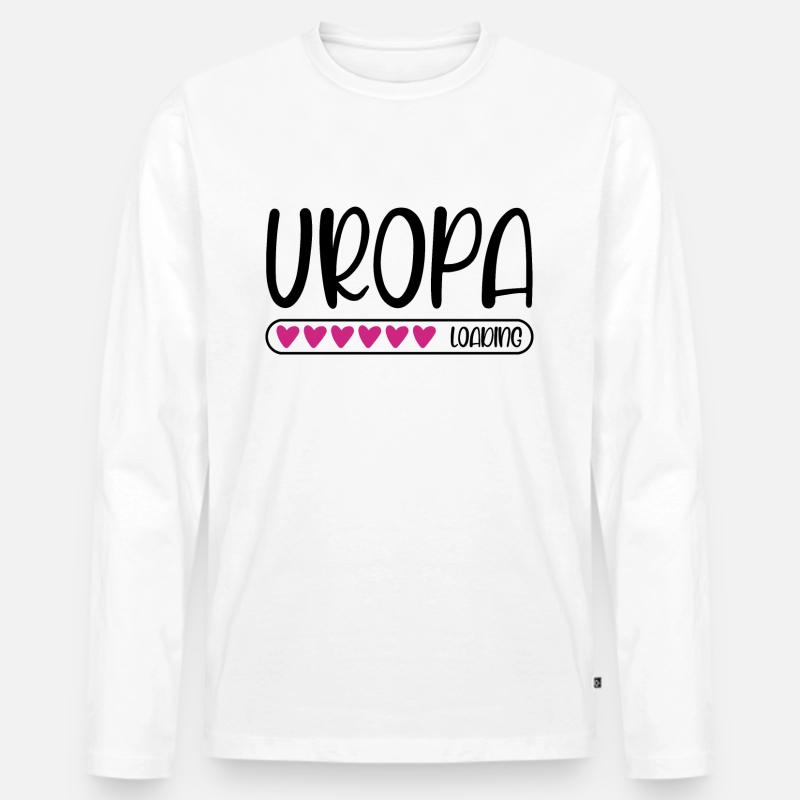 Uropa loading - Männer Premium Bio Langarmshirt - Weiß