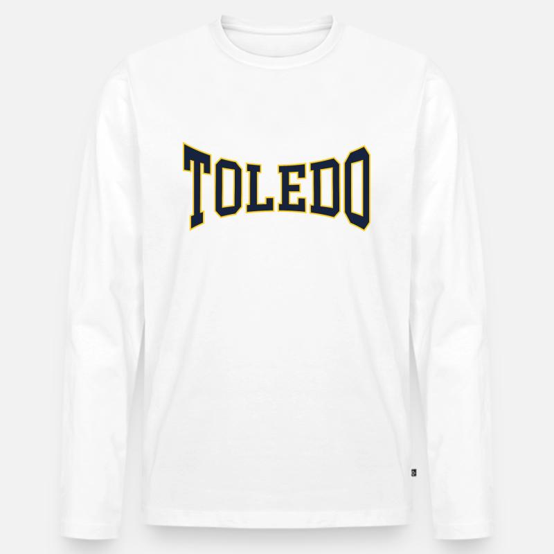 Toledo - Männer Premium Bio Langarmshirt - Weiß