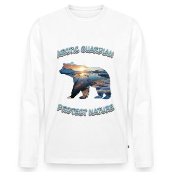 Arctic Guardian - Men's Premium Organic Long Sleeve Shirt - white - Front - Nico (187cm)