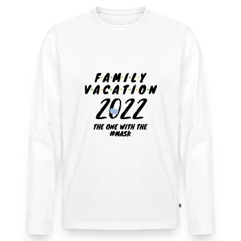 Family Vacation 2022 - Reisen Design - Männer Premium Bio Langarmshirt - Weiß - Vorne - Nico (187cm)