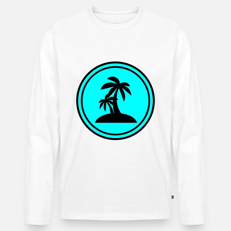 Kleeblatt glück - Männer Premium Bio Langarmshirt - Weiß