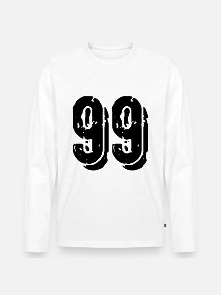 99 Number jersey - Men's Premium Organic Long Sleeve Shirt - white