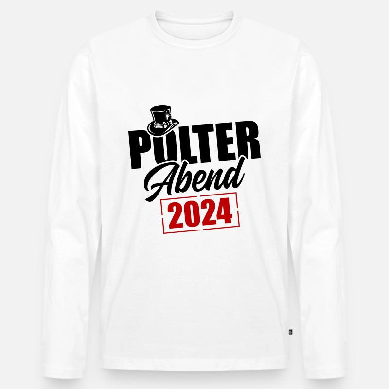 Polterabend 2024 - Männer Premium Bio Langarmshirt - Weiß