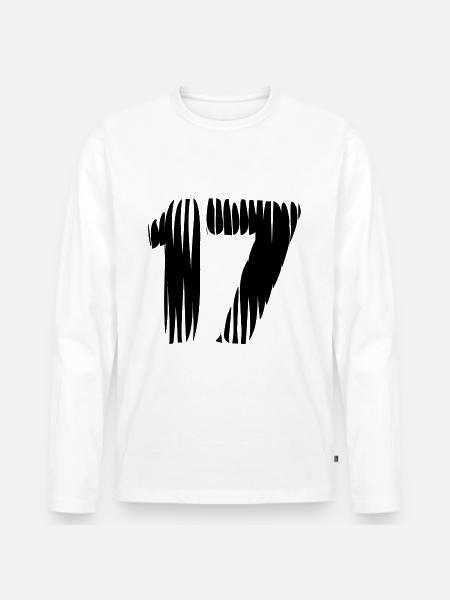 17 number jersey - Men's Premium Organic Long Sleeve Shirt - white