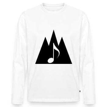 Triangle Mountain et musique - - T-shirt manches longues Premium bio Homme - blanc - Devant - Nico (187cm)