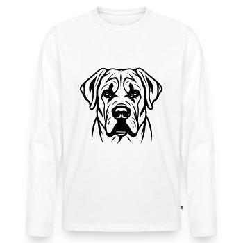 Kangal Dog Head - Men's Premium Organic Long Sleeve Shirt - white - Front - Nico (187cm)