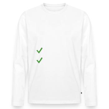 Pickleball Dinking Drinking - Men's Premium Organic Long Sleeve Shirt - white - Front - Nico (187cm)