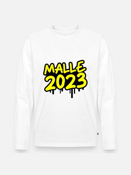Malle 2023 - Men's Premium Organic Long Sleeve Shirt - white