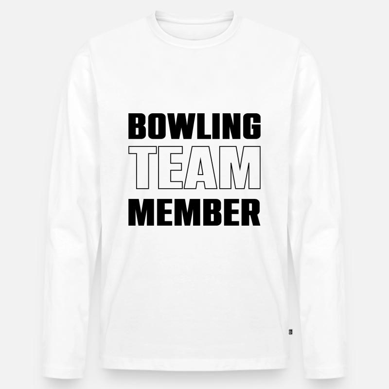 Bowling Team - Männer Premium Bio Langarmshirt - Weiß