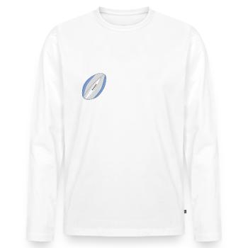 RUGBY GENTLEMANS SPORT - Men's Premium Organic Long Sleeve Shirt - white - Front - Nico (187cm)
