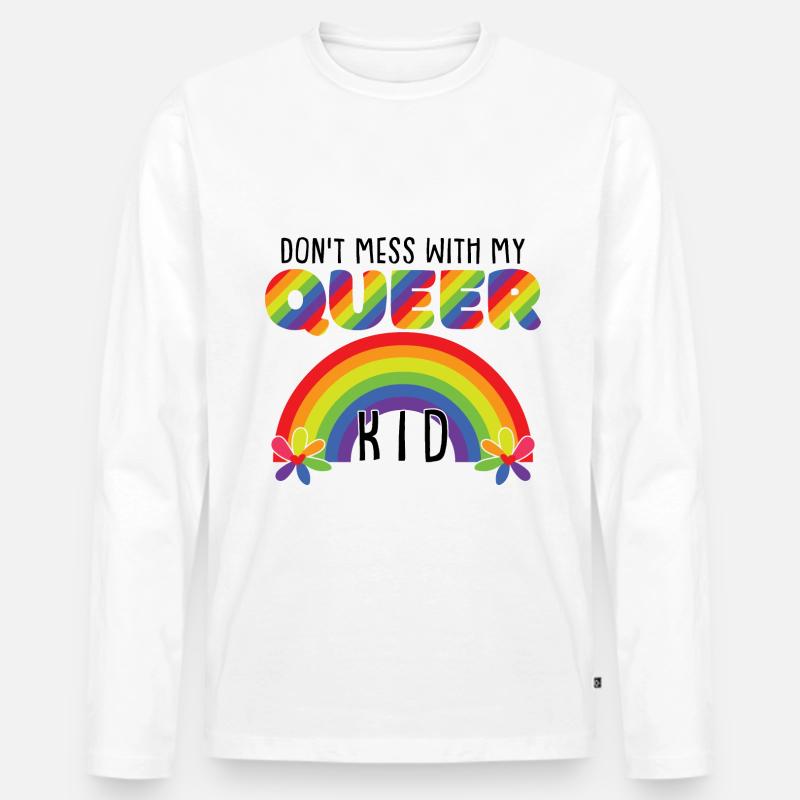 LGBTQ-Eltern | Pride-Monat | Regenbogen - Männer Premium Bio Langarmshirt - Weiß
